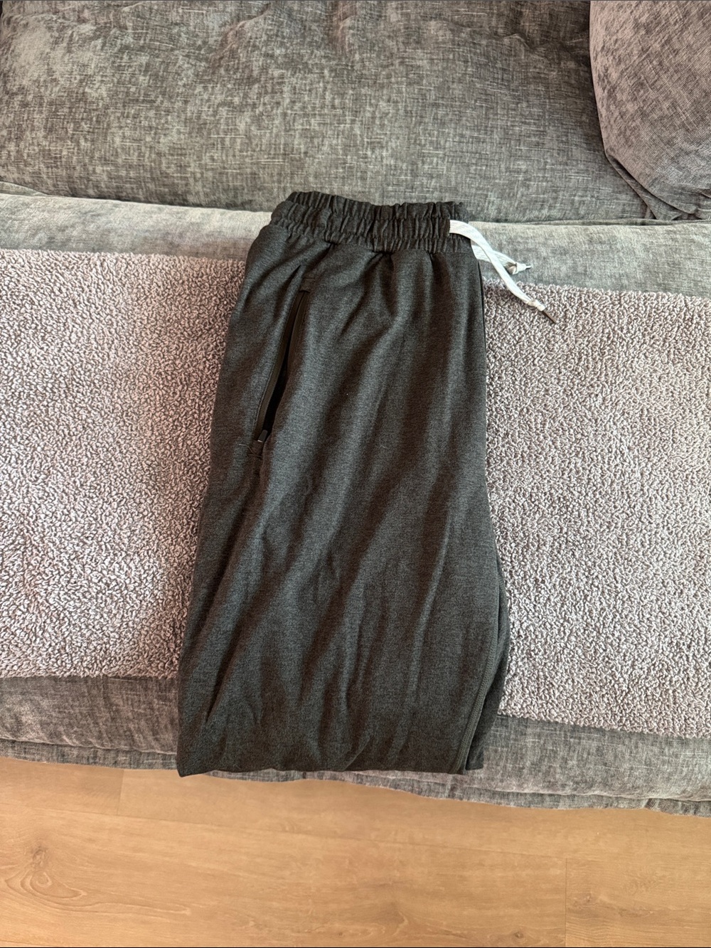 Vuori Forest Greenish Gray Drawstring Sweatpants - Picture 2 of 4